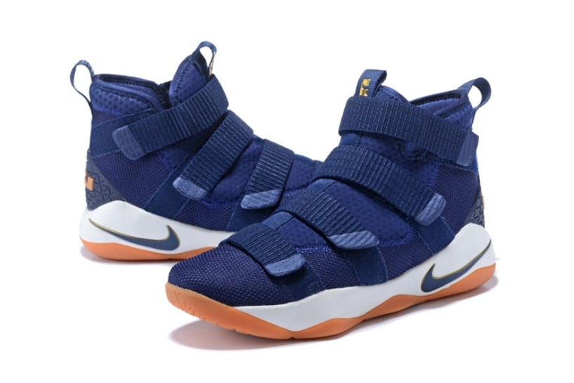 Nike Zoom Lebron Soldier XI 11 Dark Blue Gold 897645 402