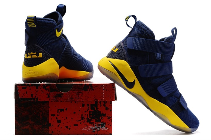 Navy blue lebron soldier hot sale 11