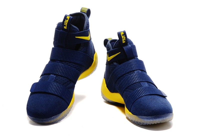 GmarShops 405 Nike Zoom Lebron Soldier XI 11 EP Dark Blue Yellow 897646 nike sb zoom dunk high bred shoes black Lebron Soldiers XI 11