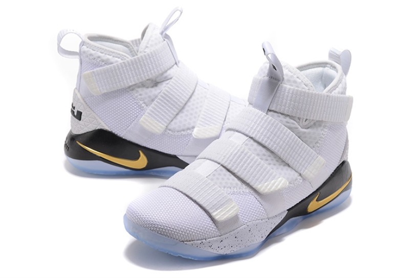 Lebron soldier 11 white shop and gold