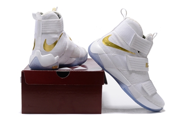 Nike lebron soldier 10 white gold 2025