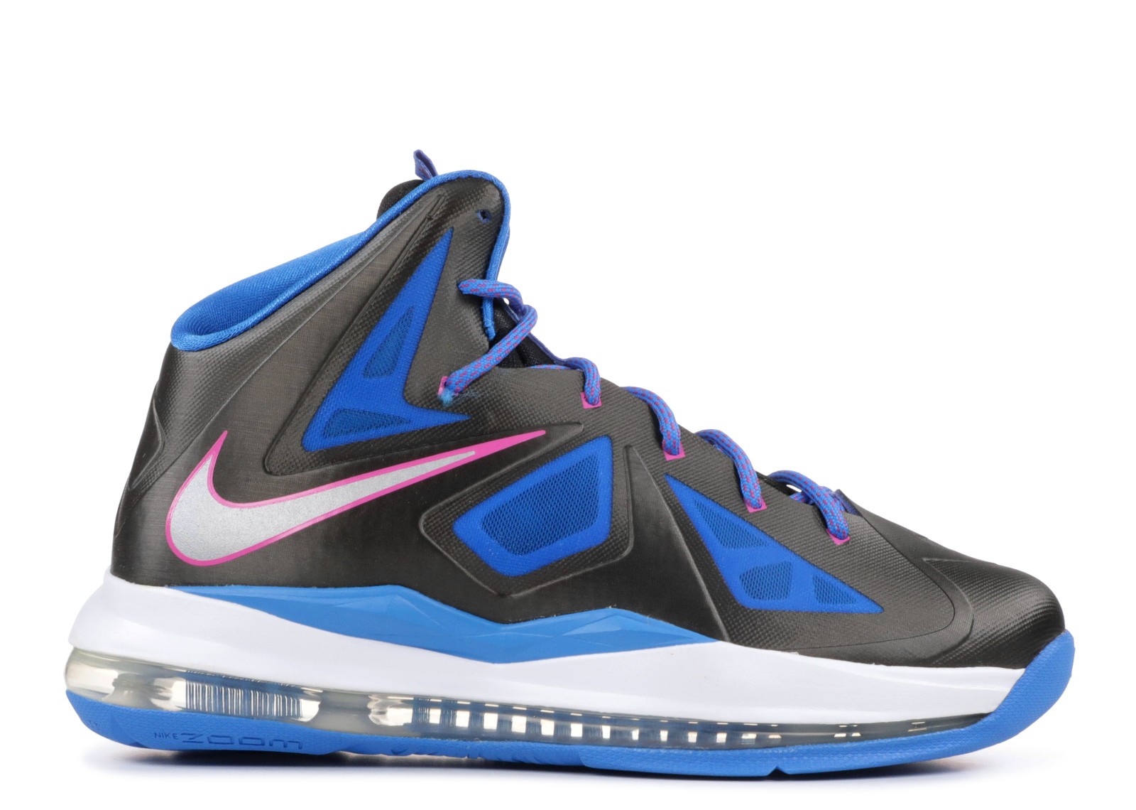 Lebron 10 GS Azul Foto Metalico Negro Blanco Plata 543564 005 Zoom Lebron 10 GaleriahitShops