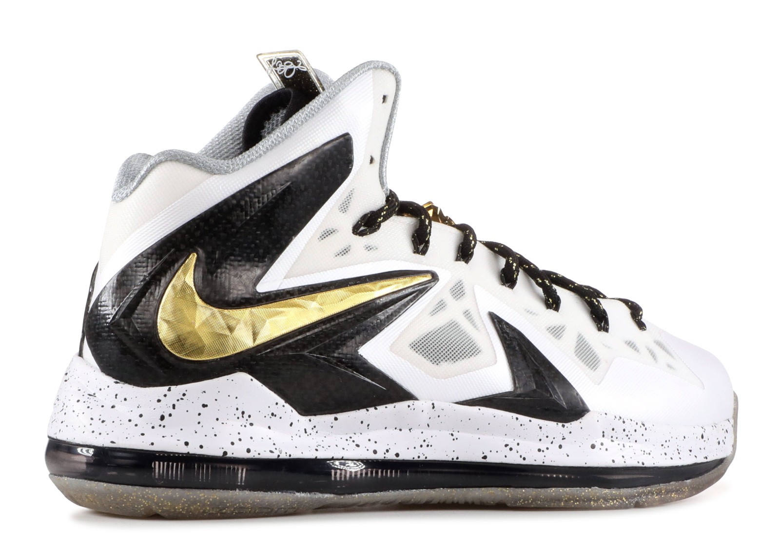 Lebron 10 PS Elite White Black Gold Metallic 579834-100 - StclaircomoShops