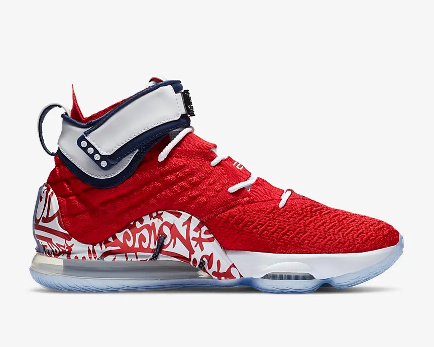 Nike Zoom LeBron 17 LeBron Graffiti White Red Black CT6047