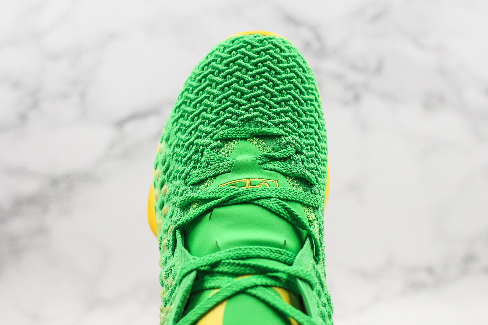 Green and yellow shoes shop