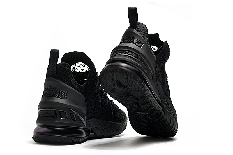 Lebron 18 triple black clearance