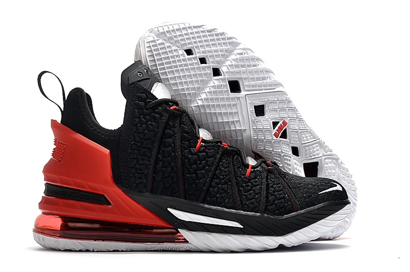 Lebron 18 black red white clearance
