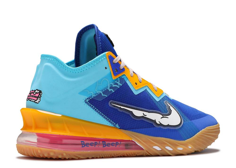 Orange and blue lebron 18 cheap