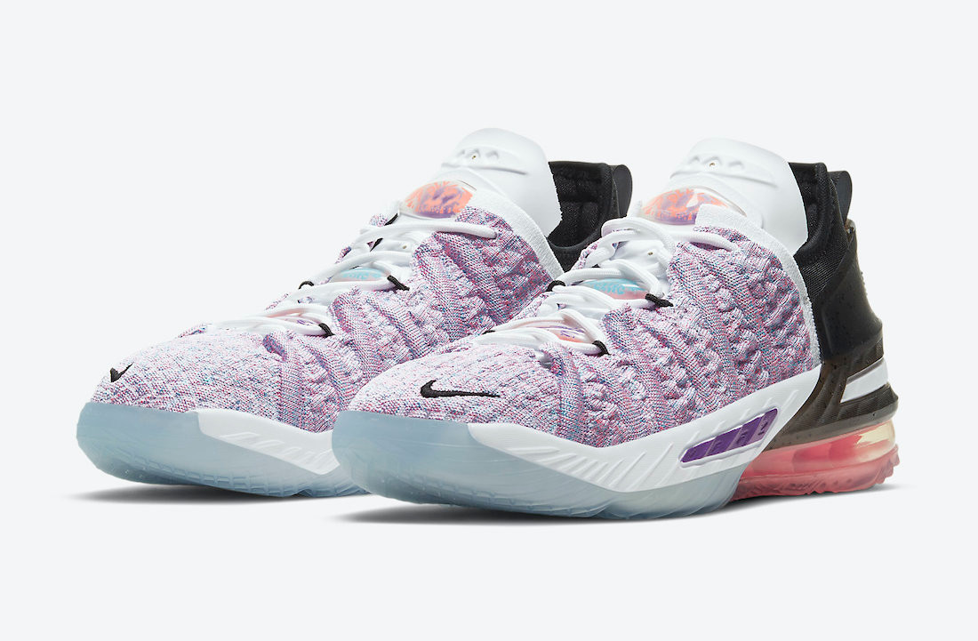 Color CW2760 Nike Zoom LeBron 18 GS Graffiti Chlorine Blue Multi