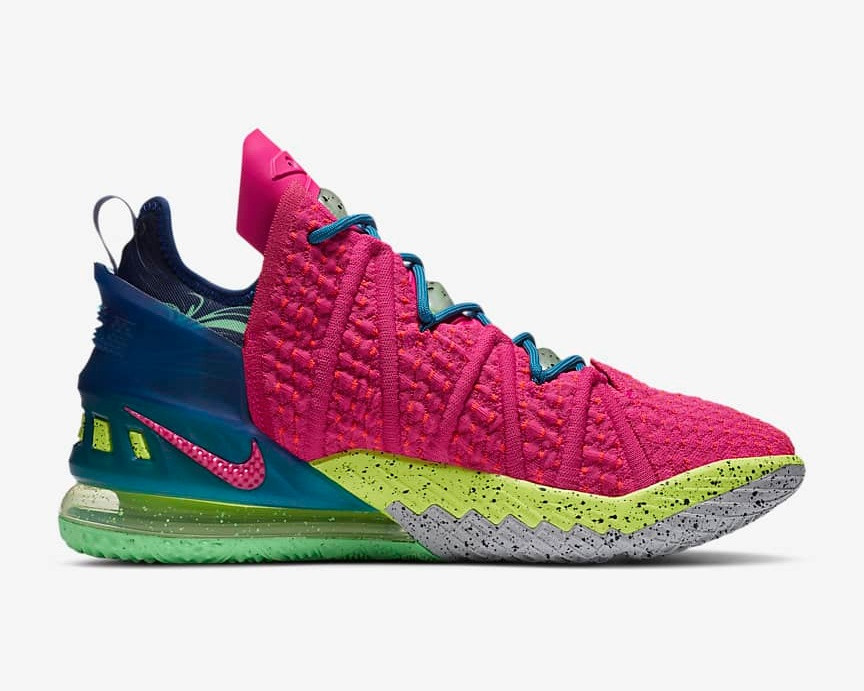 Color DB8148 600 nike air flight 89 cn0050 101 release info Zoom Lebron 18 Nike Zoom LeBron 18 Los Angeles By Night Pink Prime Multi Cra wallonieShops