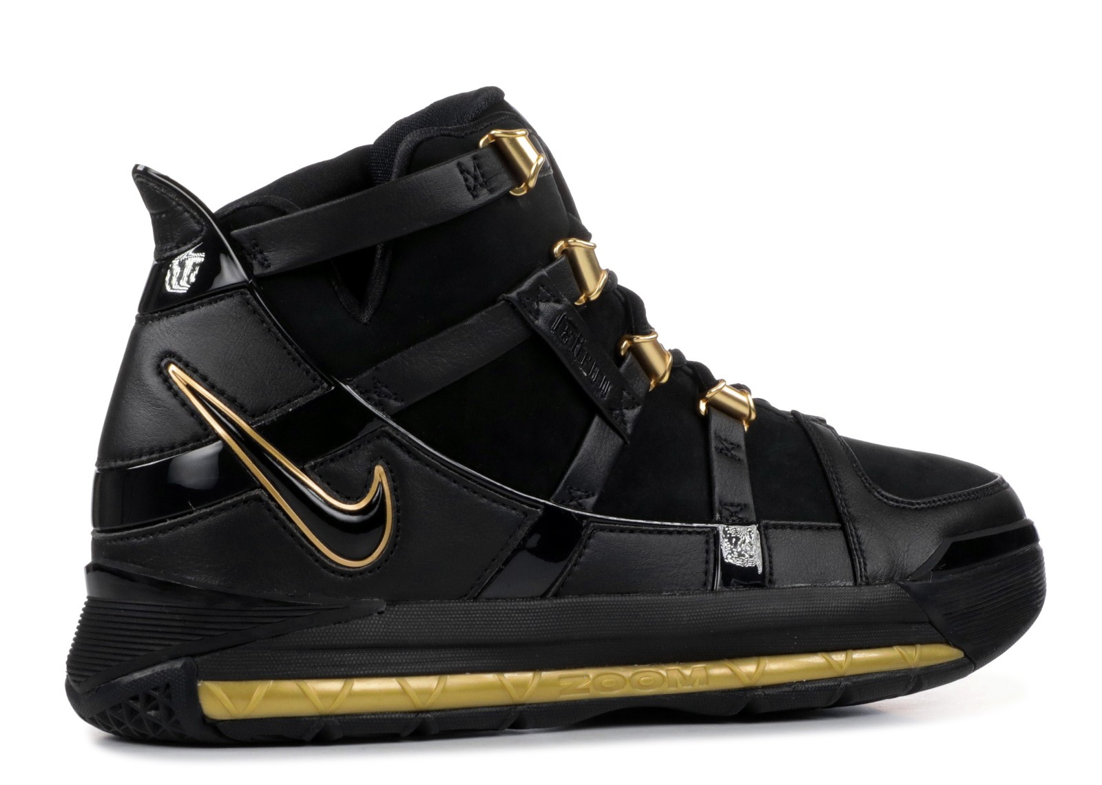 Lebron 3 black sale and gold