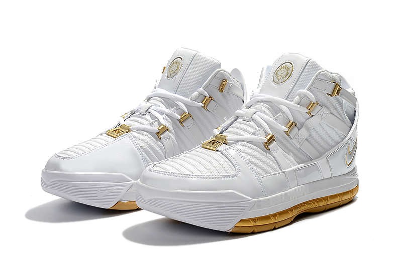 White and gold lebron 3 Clearance