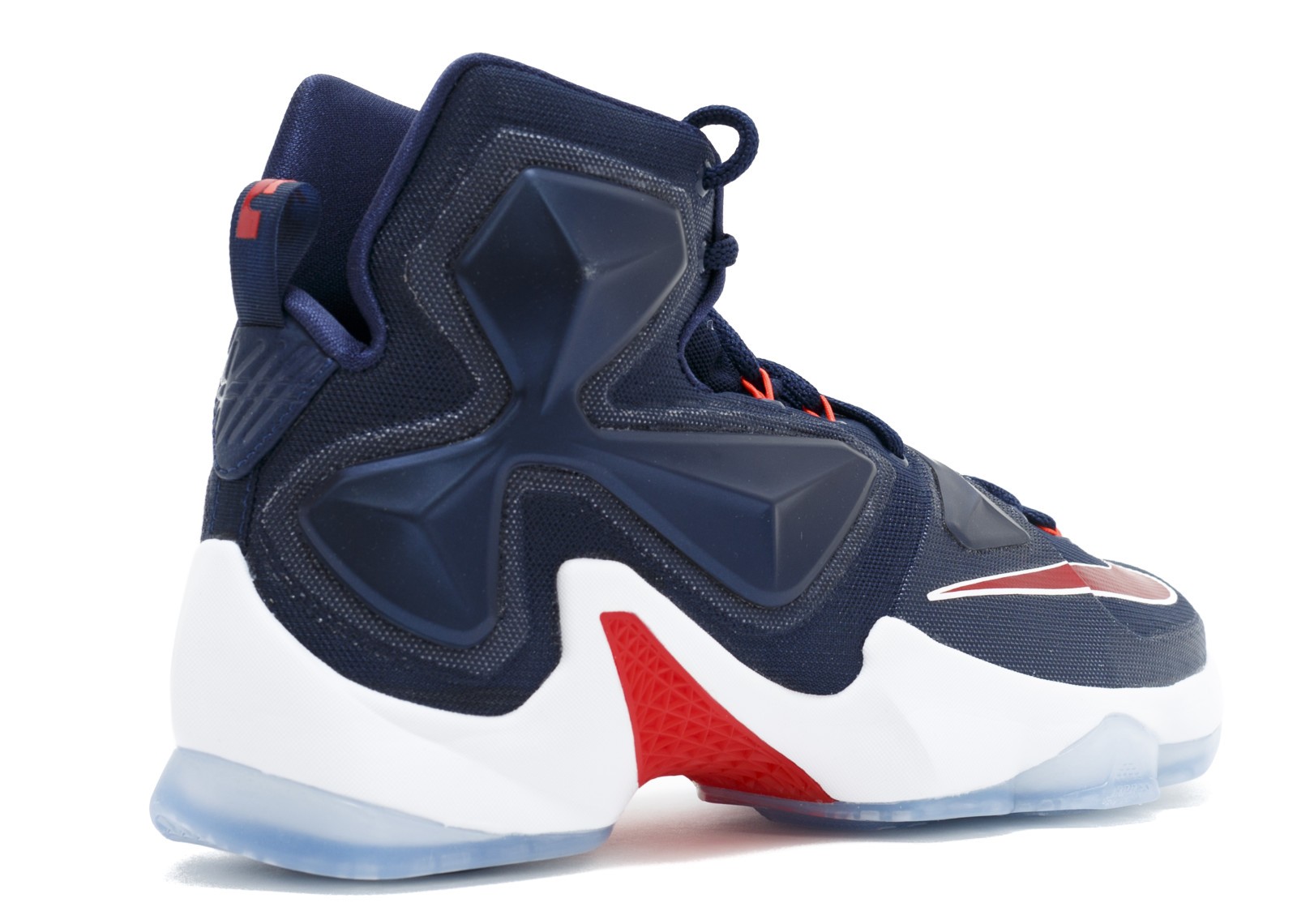 Lebron 13 red discount white and blue