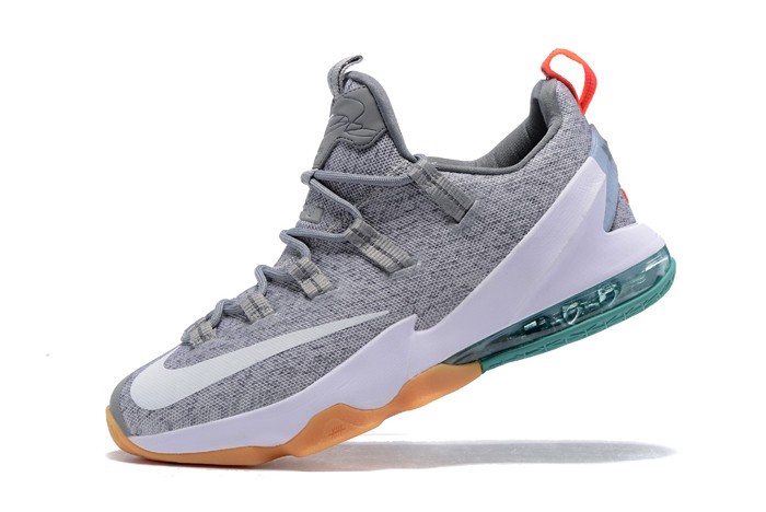 Nike LeBron 13 Low Grey Gum Stealth Grey White Bright Crimson Gum Light Brown 831925 016 Nike huarache blancas Lebron XIII Low EP GmarShops