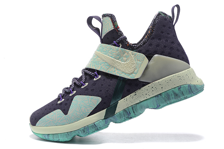 Lebron XIV 14 Nike LeBron Low XIV 14 All star Deep purple light green noctilucent basketball men shoes lighters shoe care T Shirts Kids GmarShops