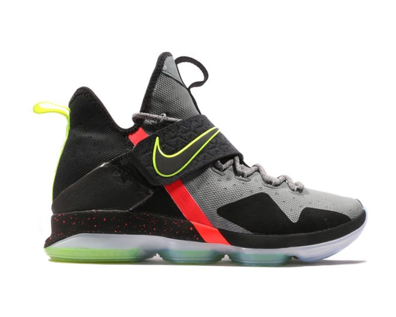 de running mujer bajo talla 39.5 - StclaircomoShops - Nike Lebron 14 EP Out Of Nowhere Black Volt Cool Grey Mens Shoes 852407 - 001