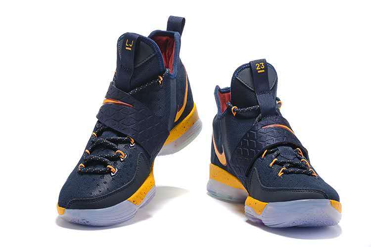 Nike Zoom Lebron XIV 14 Navy Blue Gold 