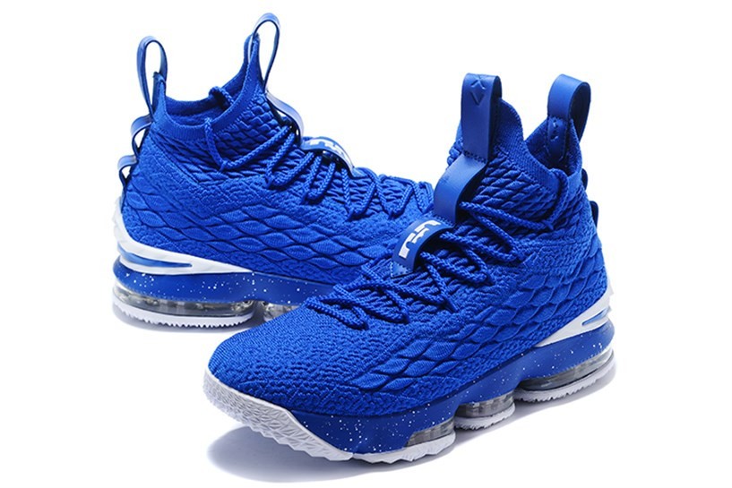 Blue and white lebron 15 on sale