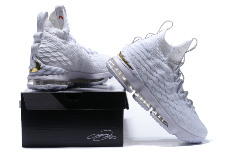 Lebron 15 sale triple white