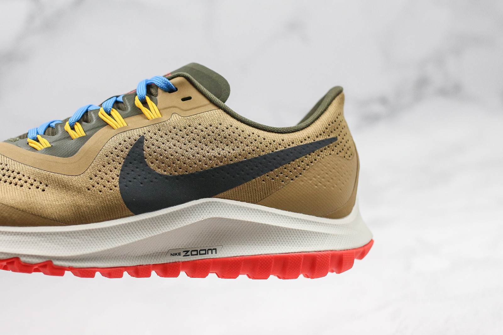 Nike nike benassi just do it print black white slide sandals Brown Red  White Running Shoes AR5677 - RvceShops - 002 - nike react vision white  particle grey