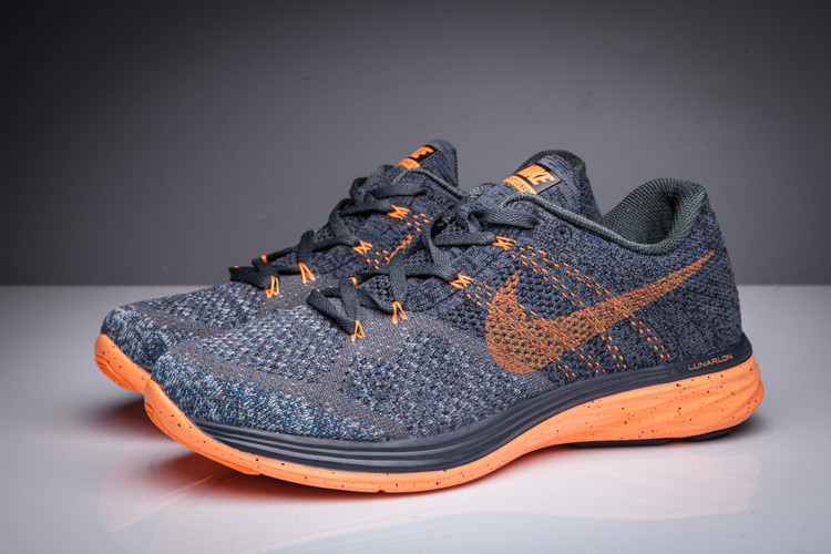 Nike Flyknit Lunar 3 Charcoal Grey Blue 