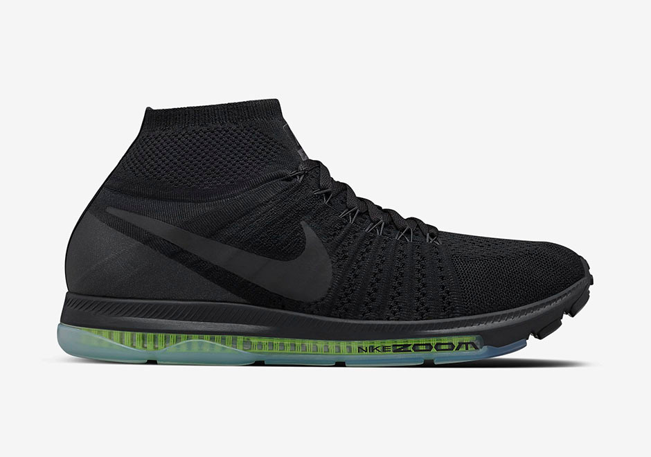 Nike Zoom All Out Flyknit Black Volt Mens Running Shoes 844134 Nike Zoom All Out Flyknit nike dunk high id womens shoe boots size 001 StclaircomoShops