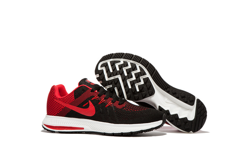 Nike Zoom Winflo Black Red Unisex Running Shoes Sneakers