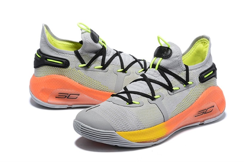 Under Armour Curry 6 Grey Green Orange 